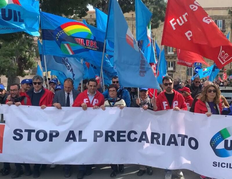 Protesta precari Oss Palermo