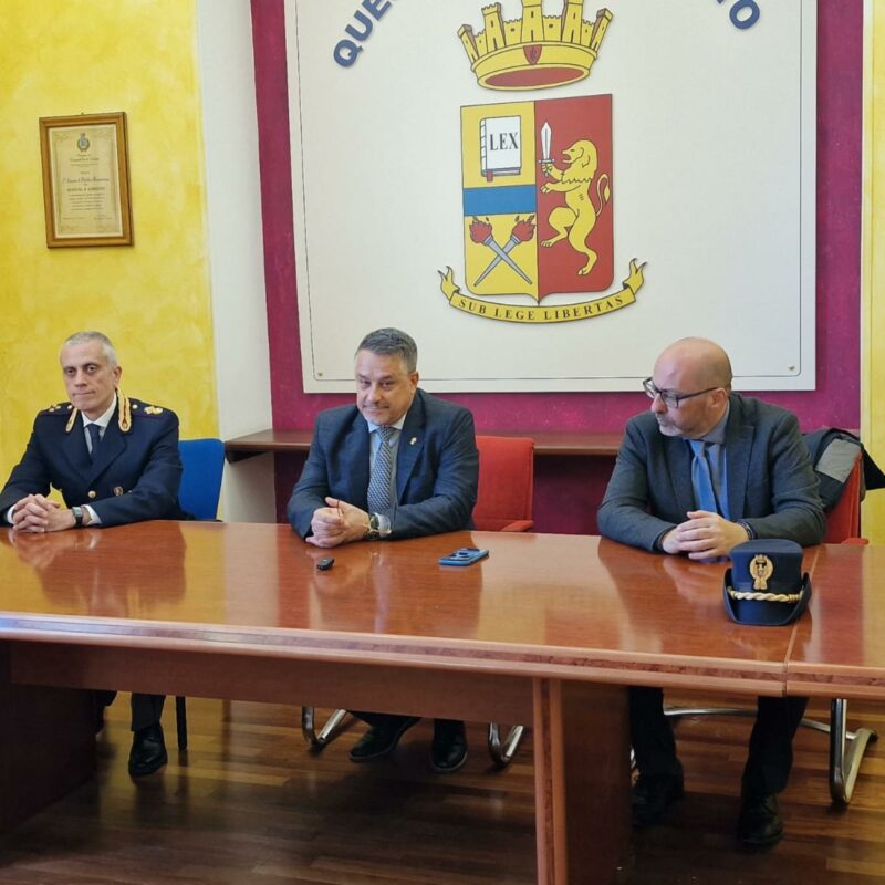 La conferenza stampa del nuovo questore di Agrigento, Emanuele Ricifari