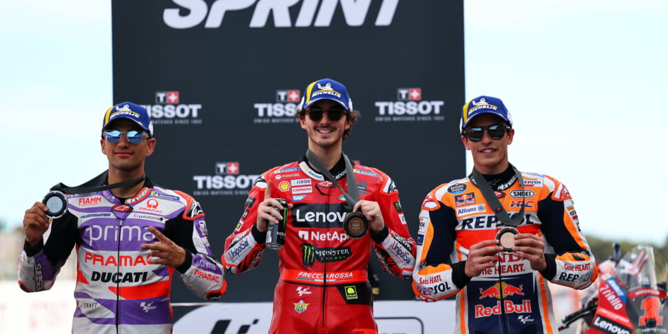 A Bagnaia la prima sprint race della storia della MotoGp, a Marquez la ...