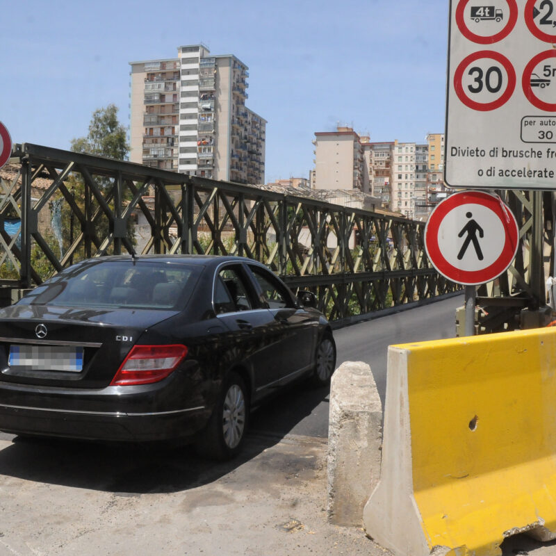 Disagi in vista anche in zona Oreto a Palermo, stop al traffico sul Ponte Bailey
