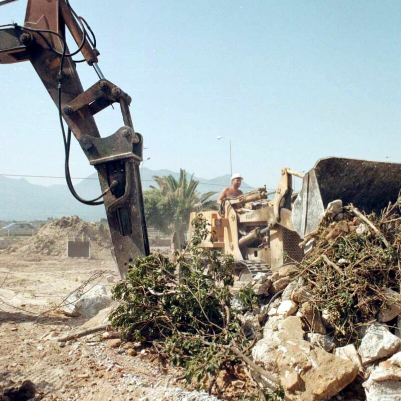 Demolizione a Carini in una foto d'archivio