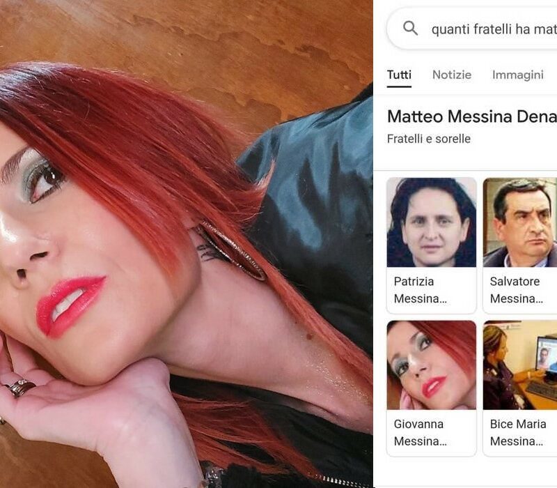 Fabiana Bia Cusumano e a destra uno dei risultati che spuntano su Google e che indicano la stessa foto come se fosse quella di una delle sorelle di Matteo Messina Denaro