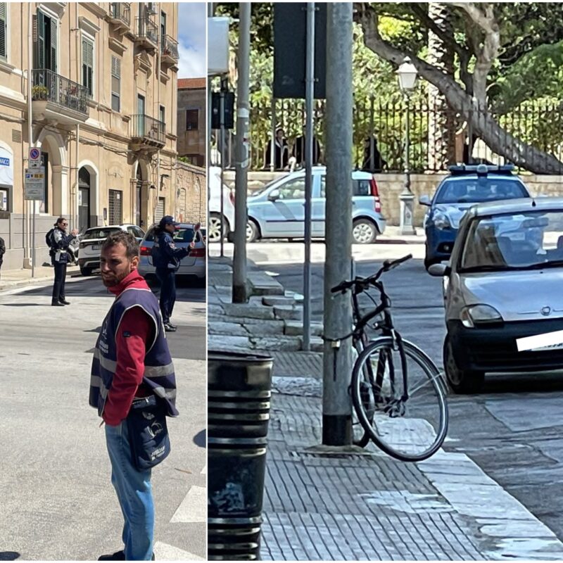A sinistra piazza V. Emanuele, a destra la Fiat 600