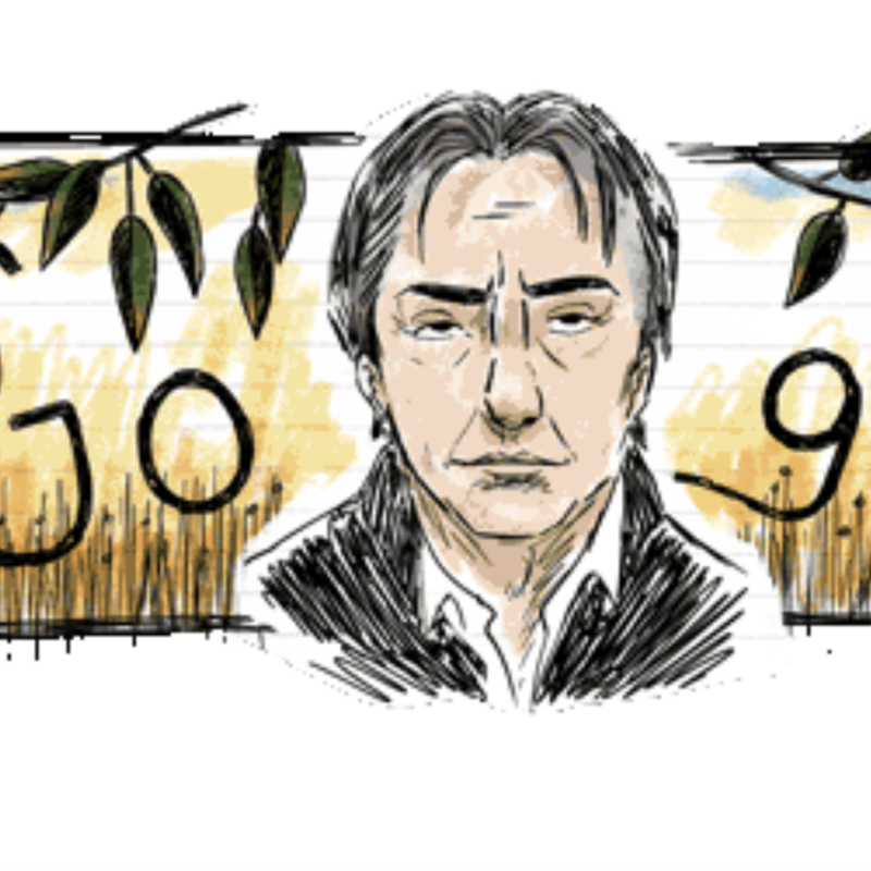 Il doodle di Google dedicato ad Alan Rickman