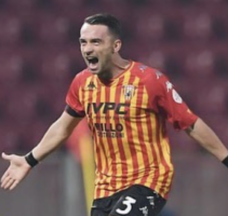 Il capitano del Benevento Gaetano Letizia