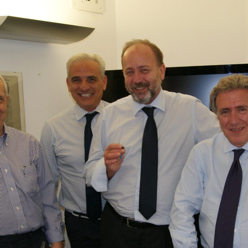 Da sinistra il presidente Sergio Amenta, il vicedirettore Francesco Leone, il direttore Antonio Pennisi e il vicepresidente Nicola Colabella