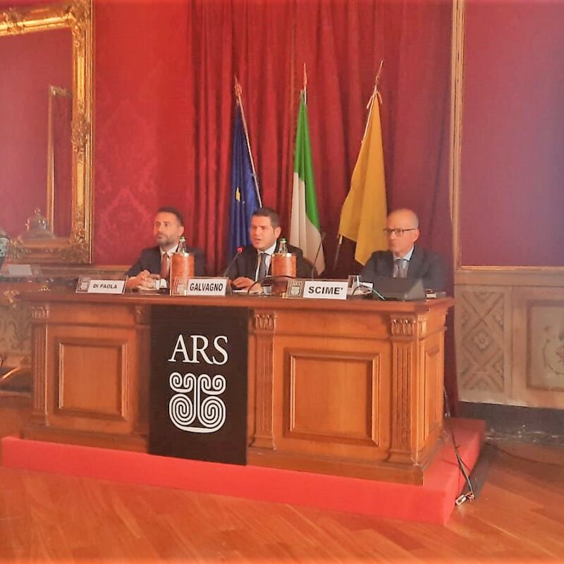 Il presidente Galvagno con il segretario generale Scimè e il vicepresidente Di Paola