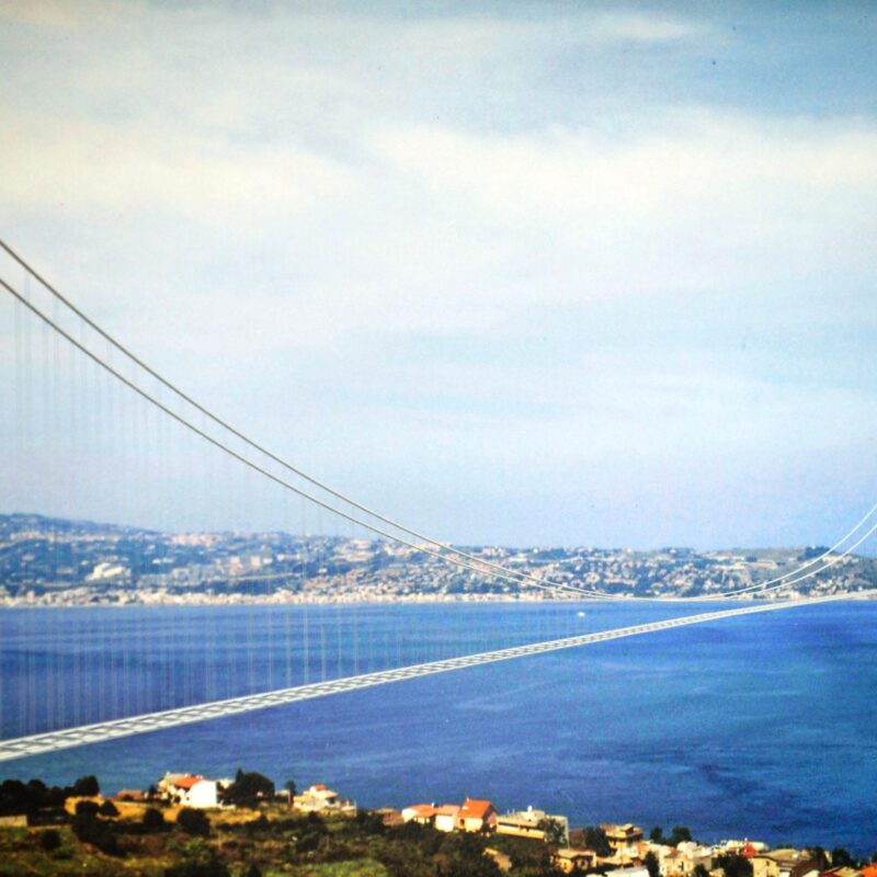 Un rendering del Ponte sullo stretto di Messina
