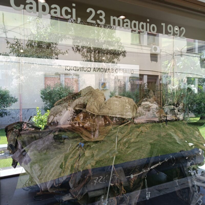 I resti della Quarto Savona Quindici, l'auto della scorta di Falcone