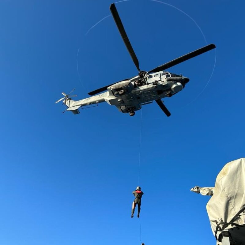 Operazioni di salvataggio in seguito al naufragio avvenuto a sud della città di Pylos, nel Peloponneso