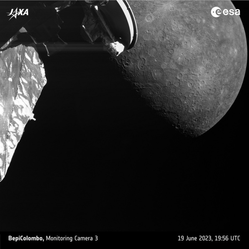 Le prime immagini del terzo flyby di BepiColombo (fonte: ESA/BepiColombo/MTM, CC BY-SA 3.0 IGO)