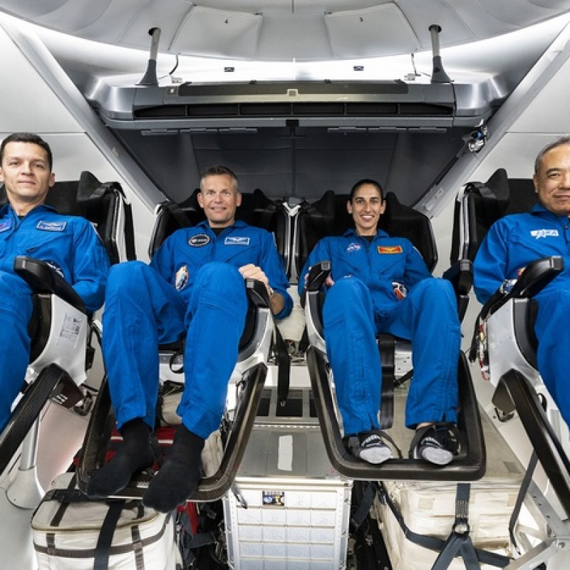 Lequipaggio della missione Crew-7 (fonte: SpaceX)