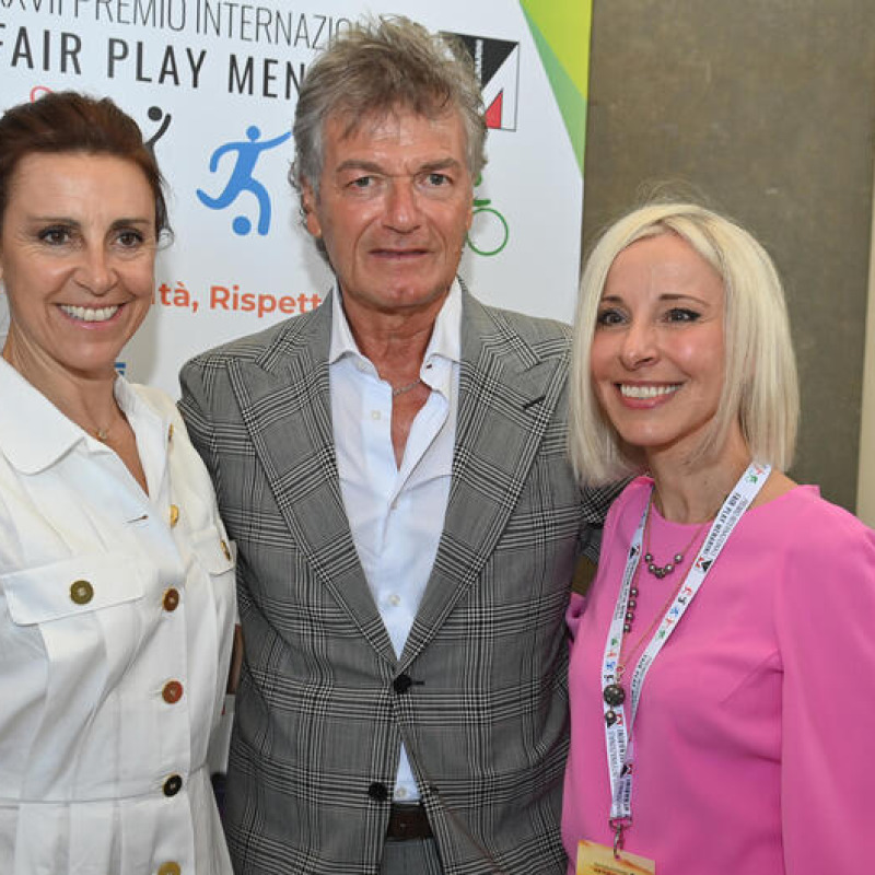 Deborah Compagnoni, Giancarlo Antognoni e Lucia Aleotti alla XXVII edizione del Premio Internazionale Fair Play Menarini