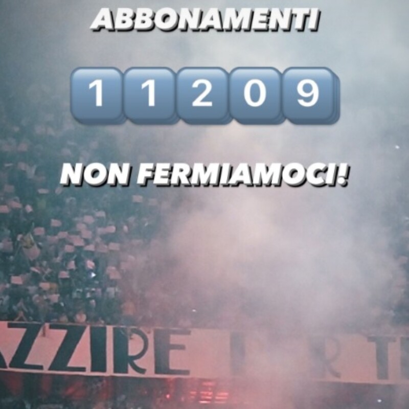 Sono 11.209 gli abbonamenti sottoscritti al 24/08/2023