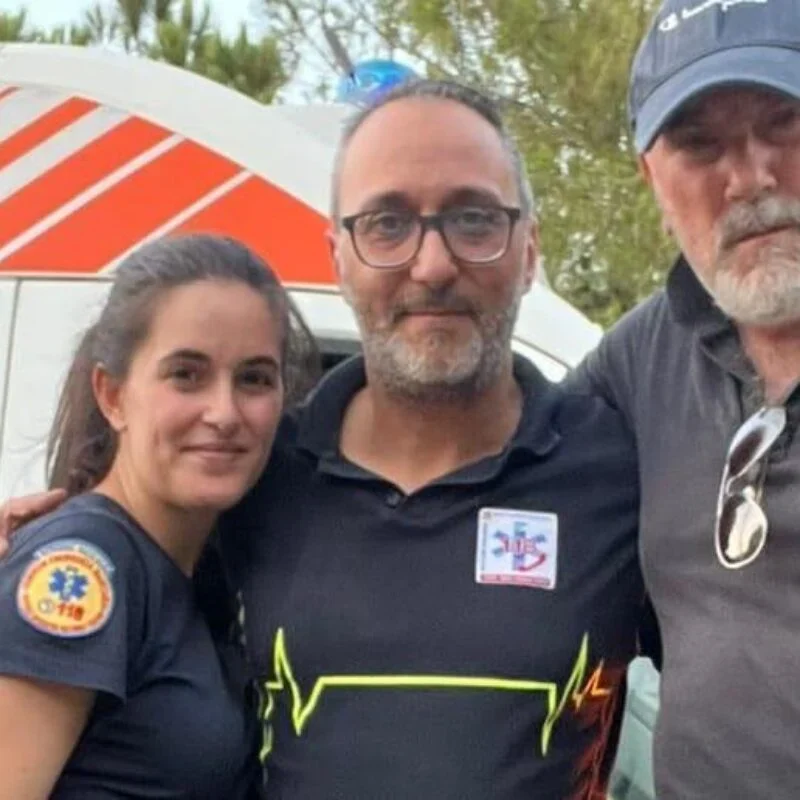 La squadra dei soccorritori eroi: Bruna Bivona, Salvo-Signorelli e Francesco-Palumbo