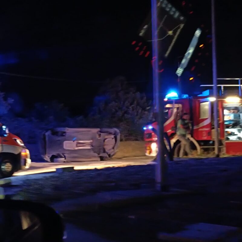 L'incidente avvenuto sulla provinciale Rosolini - Pachino