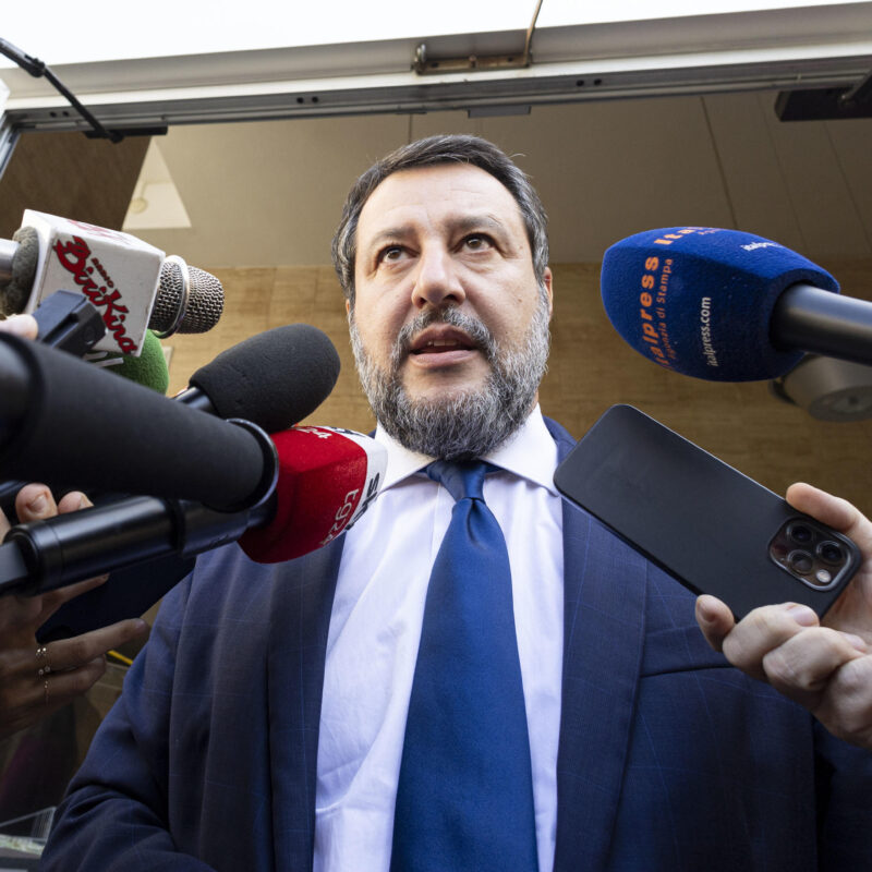 Il ministro delle infrastrutture Matteo Salvini (foto di Massimo Percossi/Ansa)