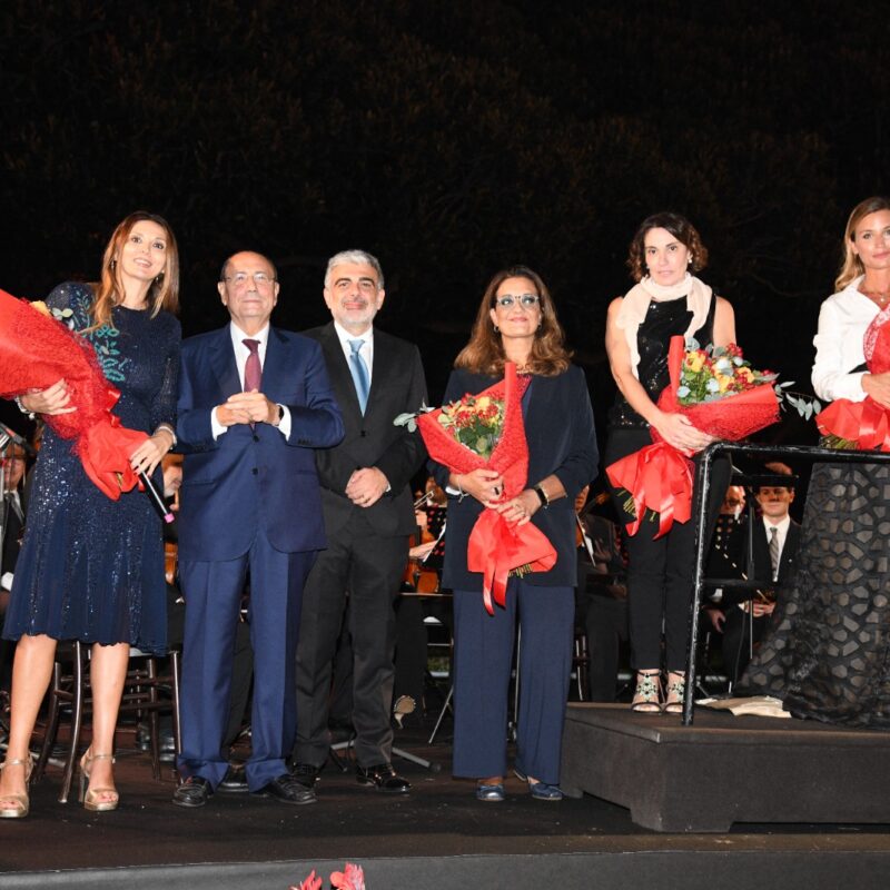 Premio Alessi: Salvo Toscano, Catena Fiorello e Stefania Auci tra Renato Schifani e Beatrice Venezi