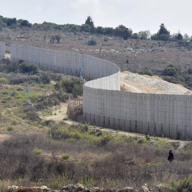 Il muro al confine israelo-libanese