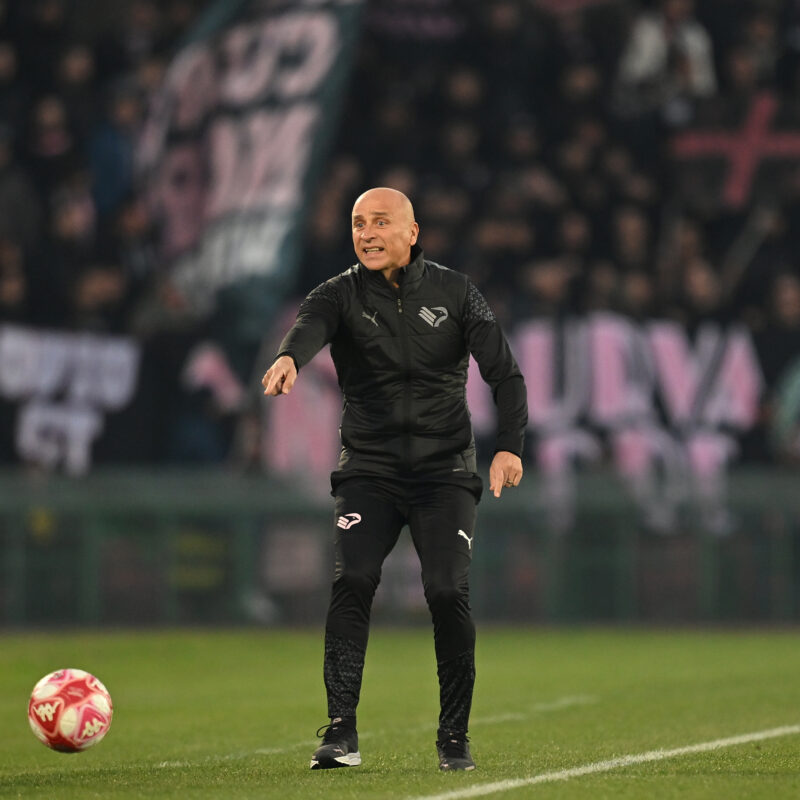 L'allenatore del Palermo Eugenio Corini