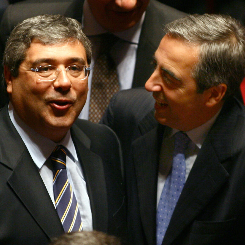 Cuffaro e Gasparri in una foto del 2008