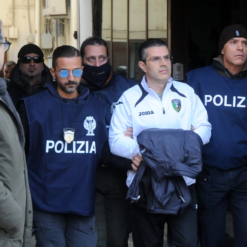 Francesco Nania il giorno dell'arresto