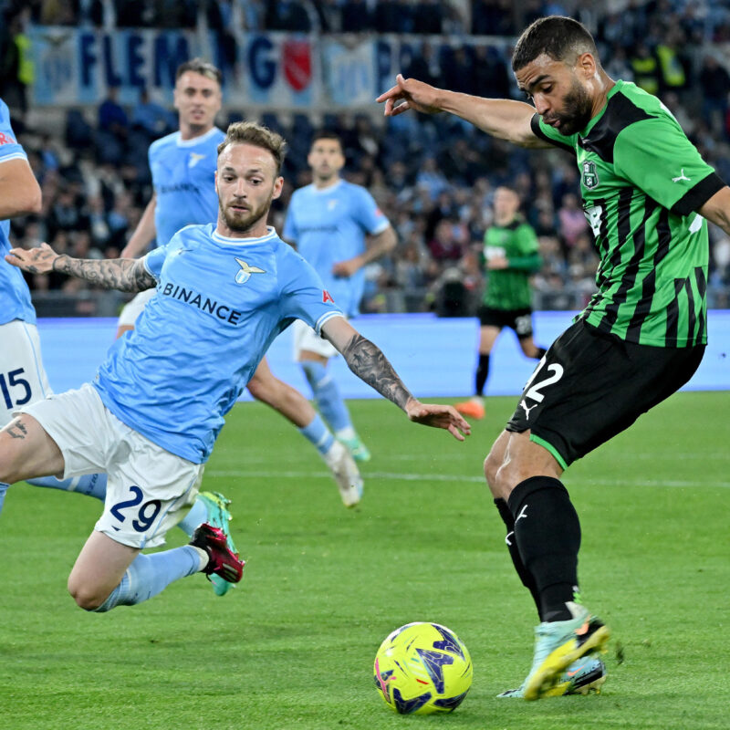 Defrel impegnato contro la Lazio (foto di Ettore Ferrari/Ansa)