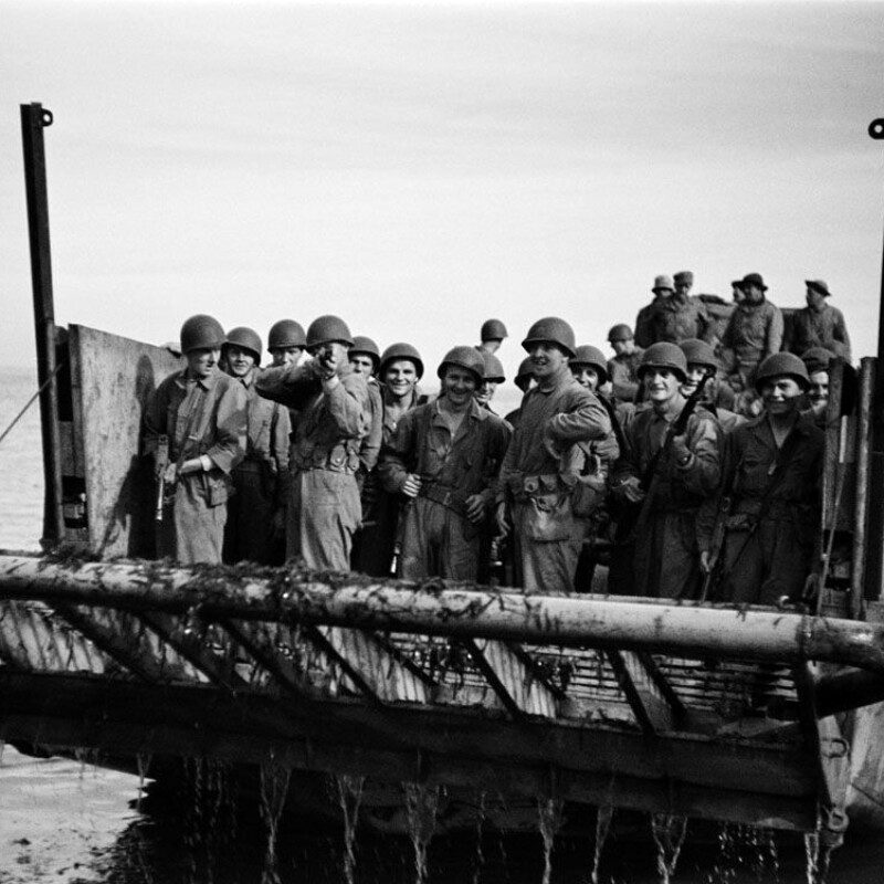 Un momento dello Sbarco degli Alleati, nel 1943
