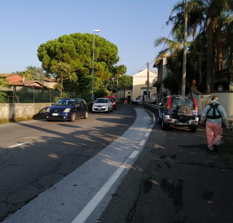 Strade allagate a San Giovanni La Punta (foto di Gaetano Pulvirenti)