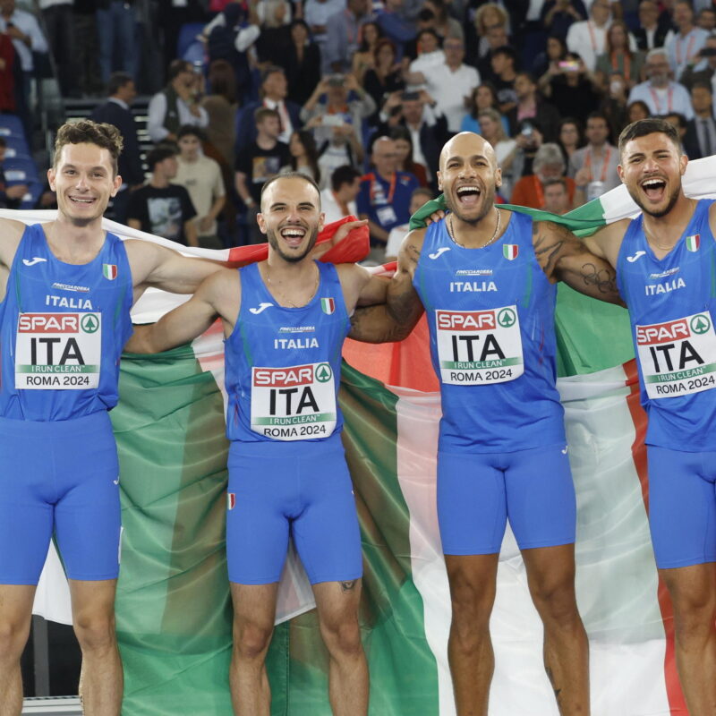 Filippo Tortu, Lorenzo Patta, Marcell Jacobs e Matteo Meluzzo