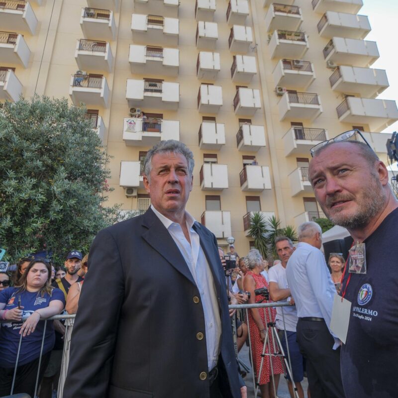 Nino Di Matteo durante la manifestazione in via D'Amelio, a Palermo