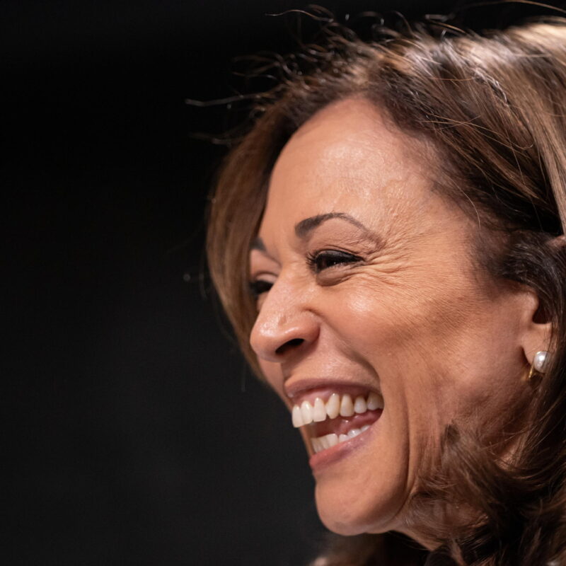 US Vice President Kamala Harris participates in a campaign event at James B. Dudley High School in Greensboro, North Carolina, USA, 11 July 2024. ANSA/ERIK S. LESSER