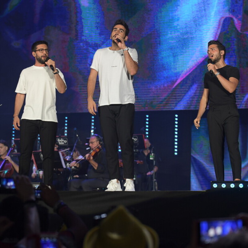 Il Volo al concerto di Radio Italia a Palermo, nel 2019