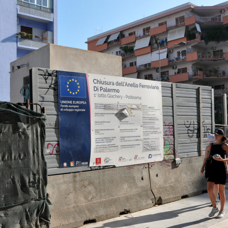 Palermo.La Stazione Liberta' dell'anello fwrroviario in viale Lazio. Ph.Alessandro Fucarini.