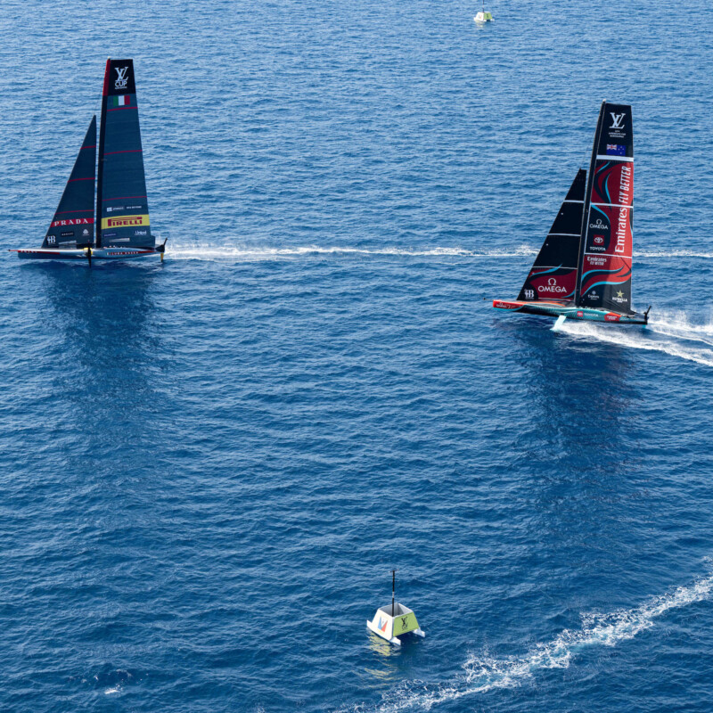 August 29, 2024. Louis Vuitton Cup, Race Day 1. - EMIRATES TEAM NEW ZEALAND, LUNA ROSSA PRADA PIRELLI TEAM