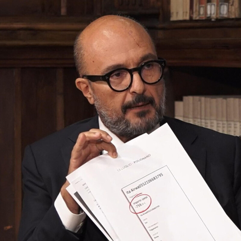 (FRAME TG1) Il ministro della Cultura, Gennaro Sangiuliano, intervistato dal Tg1, 04 settembre 2024. FERMO IMMAGINE RAI +++ATTENZIONE LA FOTO NON PUO' ESSERE PUBBLICATA O RIPRODOTTA SENZA L'AUTORIZZAZIONE DELLA FONTE DI ORIGINE CUI SI RINVIA+++ NPK +++