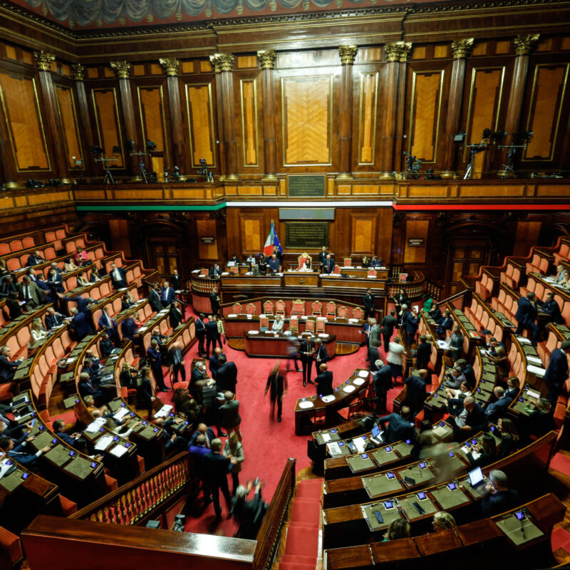 Il voto di fiducia sul DL Misure fiscali e economiche, al Senato, Roma, 1 Ottobre 2024. ANSA/GIUSEPPE LAMI