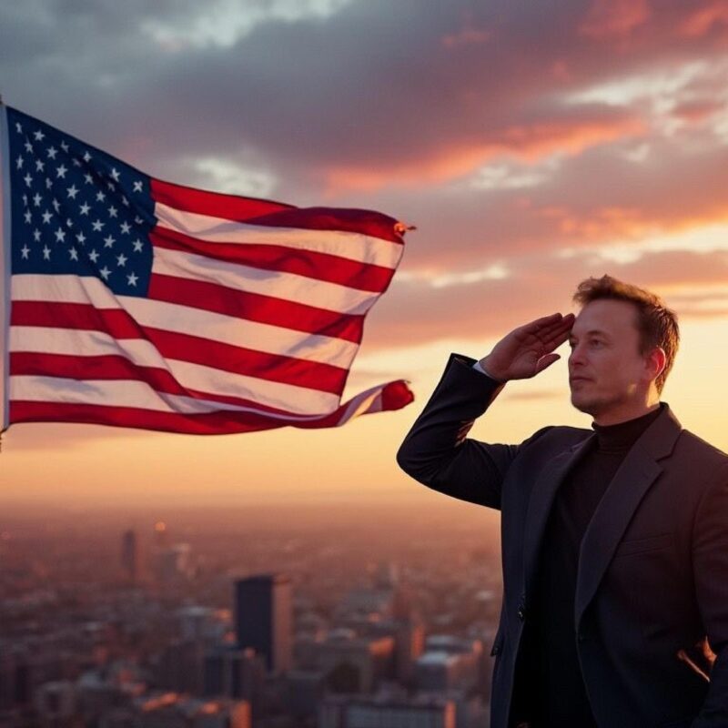 Elon Musk saluta la bandiera americana in una foto postata sul suo profilo X. ''It is morning in America again'', scrive nel post.X/ ELON MUSK+++ATTENZIONE LA FOTO NON PUO' ESSERE PUBBLICATA O RIPRODOTTA SENZA L'AUTORIZZAZIONE DELLA FONTE DI ORIGINE CUI SI RINVIA+++ NPK +++