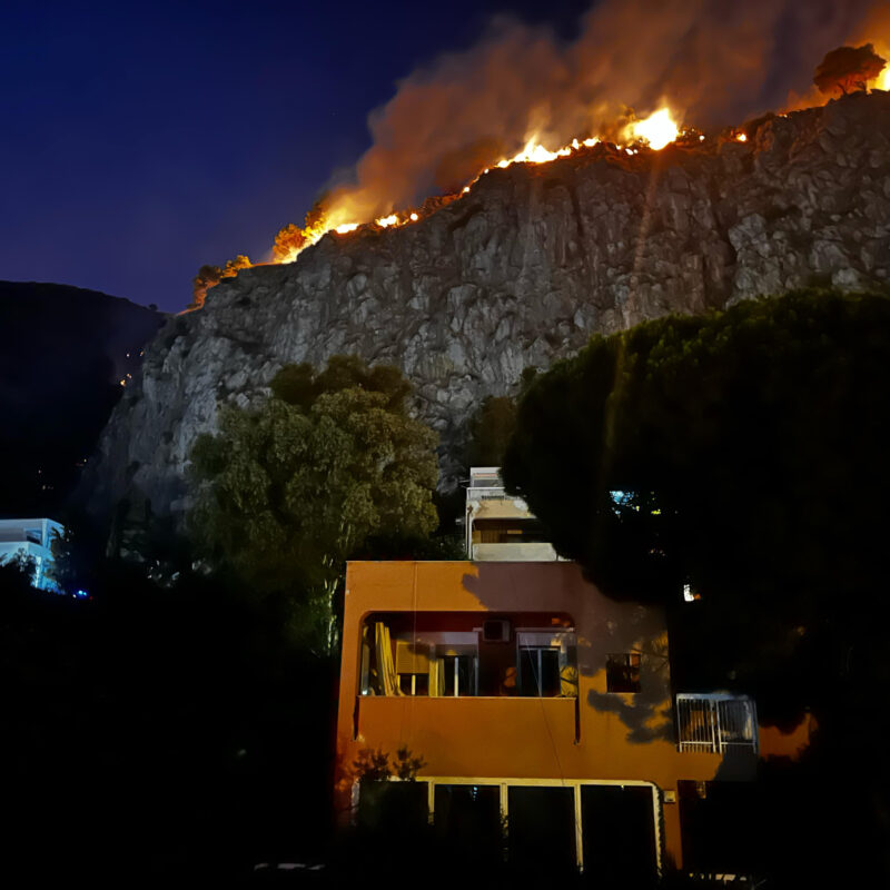 Palermo.Incendio nella montagna di . Capo Gallo..Ph.Alessandro Fucarini