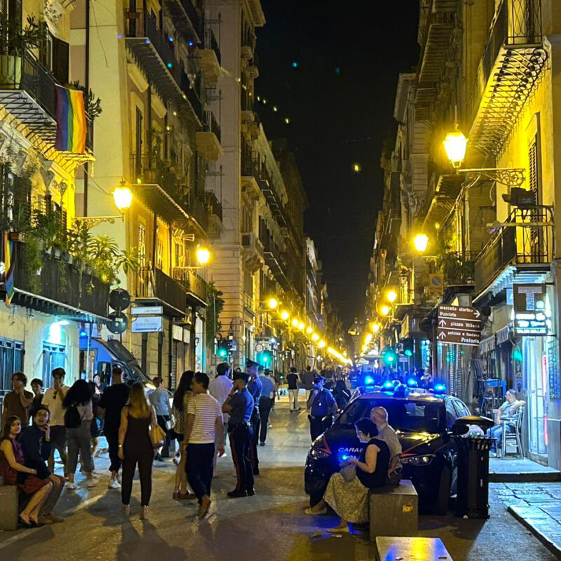 Palermo.La movida alla Vucciria,controlli di Polizia e forze dell'ordine Ph.Alessandro Fucarini.