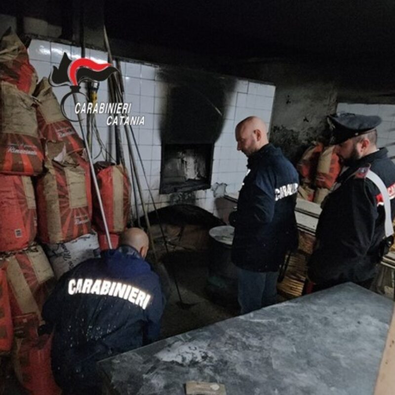 I Nas durante l'ispezione nel panificio