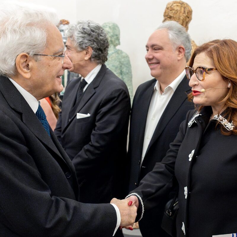 Il presidente Mattarella e Natalia Re