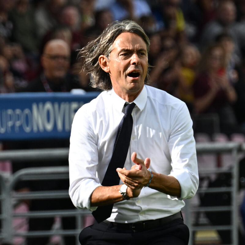 The new Salernitanas coach Filippo Inzaghi during the Italian Serie A soccer match US Salernitana vs Cagliari Calcio at the Arechi stadium in Salerno, Italy, 22 October 2023.ANSA/MASSIMO PICA
