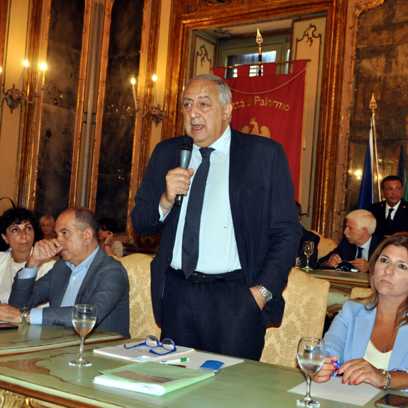 Palermo.Allarme sicurezza in citta',il sindaco Roberto Lagalla riferisce in Consiglio Comunale .Ph.Alessandro Fucarini.