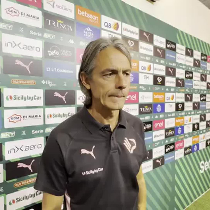 Inzaghi dopo Palermo-Frosinone: «Prestazione gagliarda, peccato per i due pali, onorati per la presenza di Mattarella»