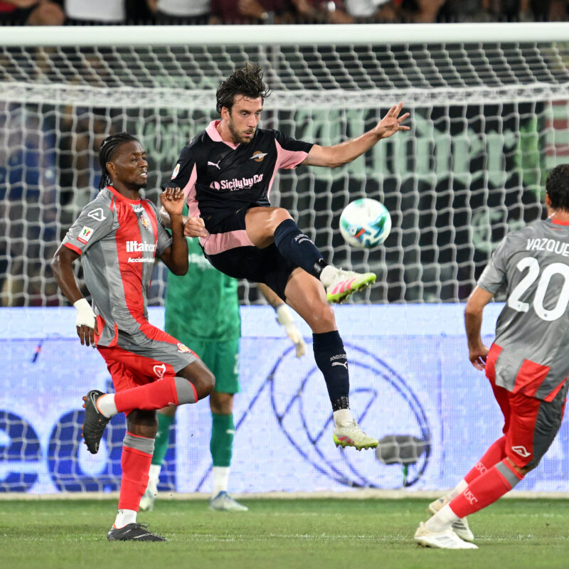 Mattia Bani con la Cremonese in Coppa (Foto Tullio Puglia)