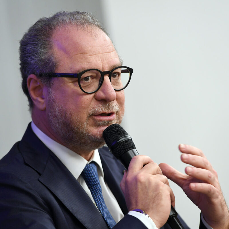 Il vicepresidente della Camera dei Deputati Giorgio Mulè in occasione della inaugurazione del Corporate Center Accenture in Piazza San SilvestroRoma 30 gennaio 2024. ANSA/FABIO CIMAGLIA (NPK)