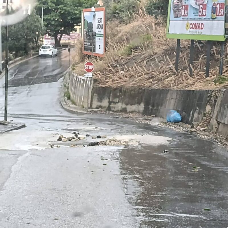 Bomba d'acqua su Corleone, danni e disagi. Le foto