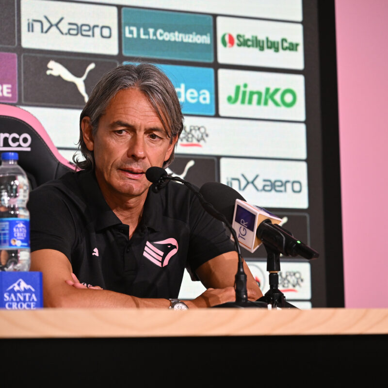 Torretta (Palermo) 08/08/2025: Filippo Inzaghi durante la conferenza stampa prima dell Anglo-Palermitan Trophy contro il Manchester City al Palermo City Football Academy (CFA), il centro sportivo di Torretta.(Foto Tullio Puglia)