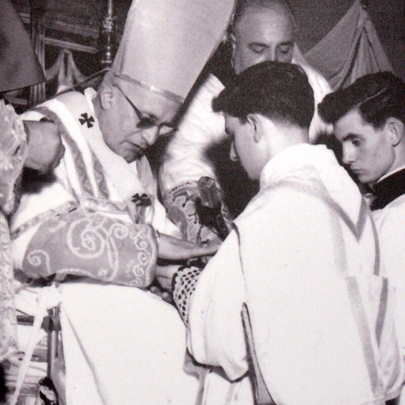 Palermo Anniversario dell'ordinazione sacerdotale di Don Pino Puglisi,messa per ricordarlo al Santuario Madonna dei Rimedi.Nella foto don Pino Puglisi durante l'ordinazione sacerdotale il 2 Luglio 1960 .Ph.Alessandro Fucarini